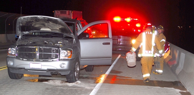 No injuries were reported by the driver or passengers in the Dodge, which suffered relatively minor damage.