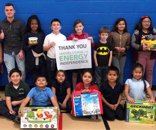 Ventura Citizens for Energy Independence (VCEI) donated many STEM Education items to the Boys & Girls Club of Santa Clara Valley. Pictured is Jack Breuker who gave a presentation. Among the many STEM items are: K’nex, Legos and clay. Thank you VCEI as STEM is a big part of our after school programs at the Club. We appreciate you thinking of us during the holidays! Submitted by Jan Marholin and photo courtesy Pearl Galvan and Maricela Soriano.