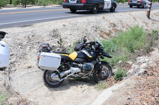 On Saturday, July 26, at approximately 1:25 p.m. an accident occurred on Highway 23 near the entrance to Elkins Golf Course. A Monster Energy Drink delivery truck was involved in a BMW motorcycle leaving the roadway and driving into a storm drain. The driver of the motorcycle appeared to be uninjured and the bike suffered minor damage. Cause of the incident was not stated at the time.