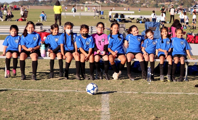 For the past two weekends the California United FC Girls 2013 Team received 1st Place in the Coast Soccer League. Pictured are the girls listed in no specific order: Bella Mendez, Eden Sandoval, Itzel Arana, Kenia Hernandez, Christine Beltran, Annalise Castorena, Aixa Lomeli, Aaliyah Cervantez, Siani Lomeli, Sadie Manríquez, Toni Cervantez, and Marianah Arreola and their Coaches Júnior Lomelí and Antonio Mendez.