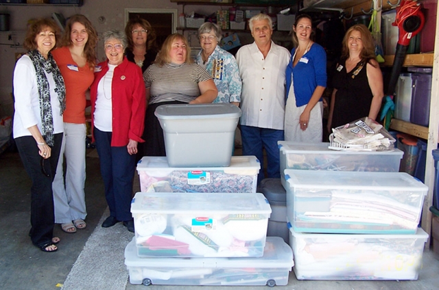 A Street Self Storage owner Milan Boyanich, an Air Force veteran, recently donated eight large containers of
material, sewing supplies and yarn for the blanket project spearheaded by the Daughters of the American
Revolution. The blankets made by the women of the Simi Valley DAR chapter are destined for American soldiers
in hospitals overseas.