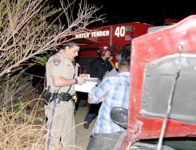A fatal car crash occurred on Friday at approximately 4:30pm on Balcom Canyon Road, one mile north of Bradley Road. Reports are a car carrying two occupants left the road, progressed about 300 feet down a steep canyon and started a brush fire. One occupant found near the vehicle was pronounced dead on the scene. The other occupant made it out of the vehicle and was transported to a local hospital by ambulance. CHP shut down Balcom Canyon between Bradley on the south and South Mountain Road on the north. The fire burned to about a quarter acre and was contained. Names of the victims have not been released.