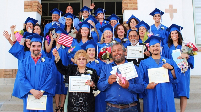 Pictured above is the Fillmore Adult School Class of 2019. Following is a message from Tom Chan, Director Special Projects and Student Services, Fillmore Unified School District: “Fillmore Adult School is a place where people re-imagine a future of opportunities for themselves and their families. More than 40 students this year qualified to graduate, meaning they became a U.S. Citizen, earned a high school diploma, or passed the high school equivalency test. I’m beyond proud of our students! The energy, initiative, and commitment to their own learning inspires us to match that urgency and give them all we’ve got. I am beyond proud of my staff for their steadfast commitment to serve the needs of others. I am also deeply grateful for the District and Board of Trustees for their continued support - none of this would be possible without it! Congratulations to the 2019 Fillmore Adult School Graduates and their families!” Courtesy Fillmore Adult School website.