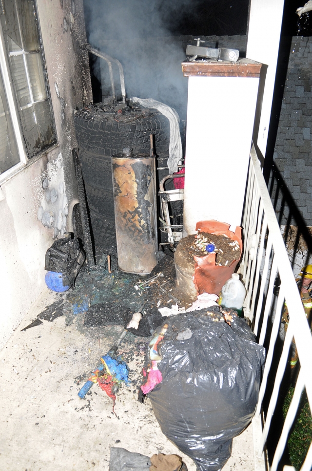 On Wednesday, January 16, 2013 at around 6:15 p.m. Fillmore Fire Department responded to a reported structure fire on the 500 Block of Kensington Street. Fire crew arrived on scene to find smoke and flames coming from the front balcony area (second floor) of the two story apartment building. Fillmore Fire personnel launched an aggressive attack on the fire and was able to extinguish the flames quickly before it spread to the interior of the building and to any other structures. Four Fillmore fire units with a total of 15 fire personnel were on scene.