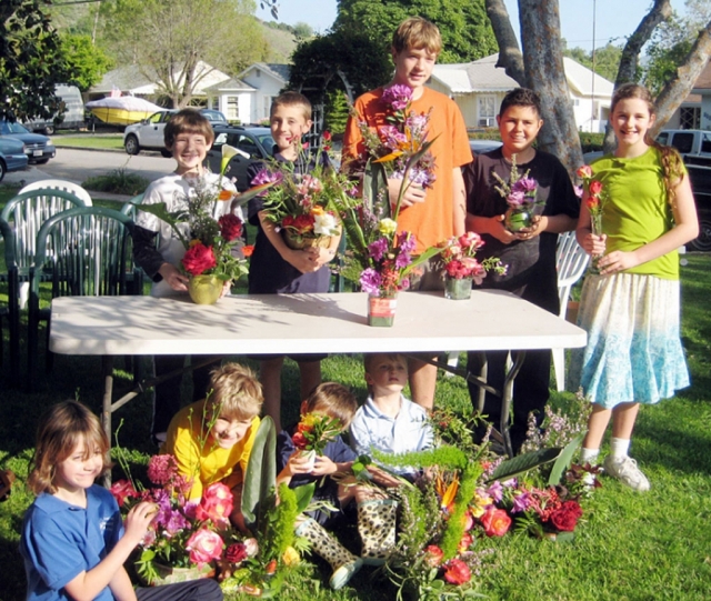 Pictured above are past Fillmore Flower Show contestants.