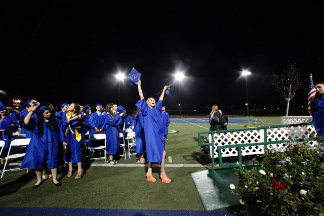 The Fillmore High School Class of 2014 held its Commencement Exercise on Thursday, June 12, 2014. Following is the night’s order: Processional “Pomp and Circumstance”, Band/Greg Godfrey; Welcome, Principal Russom Mesfun; National Anthem “The Star Spangled Banner”, Band; Pledge of Allegiance, Jordyn Vassaur, ASB President; Superintendent’s Message, “life Lessons of the Navy Sears”, Dr. Alan Nishino, Captain (SEAL) Duncan Smith, USN, Director SEAL and SWCC Scout Team; Personal Message “as Time Passes By”, Kassandra Quintero, Senior Class President; Personal Message “We Won”, Norm Andersen, FHS Teacher; Personal Message “Fillmore Greatness”, Gilbert Acevedo, Valedictorian; Presentation of Awards, Lucy Rangel, Board of Education President; Presentation of Class, Principal Russom Mesfun; Presentation of Diplomas, Counselors Christina Sanchez, Dena Wyand, Board of Education Members Dave Wilds, Lucy Rangel, Tony Prado, John Garnica, Virginia De La Piedra; Alma Mater, Band; Tassel Ceremony, Banely Arevalo Robles, Salutatorian. Graduation pictures can be viewed/purchased at http://ksspphotostudios.smugmug.com/School or at the KSSP Studio, 330 Central ave., Fillmore (805-524-6400). Thank you to Otto & Sons Nursery for the use of the live plants and Fillmore Rentals for the lighting.