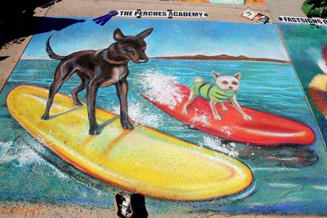 Lysa Ashley's "Surfing Dogs"