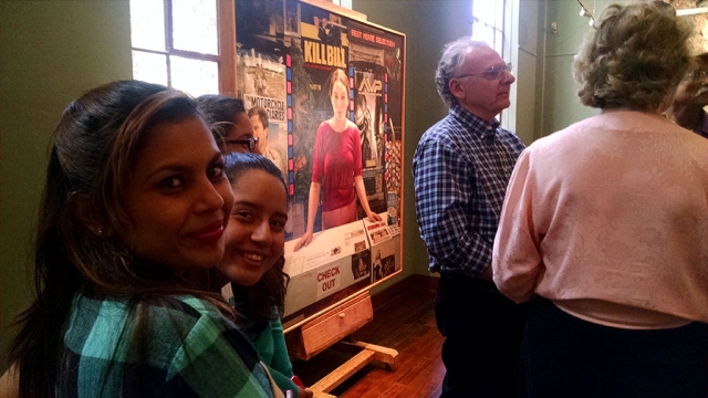 One step youth waiting to speak with John Nava at the Santa Paula Art Exhibit.