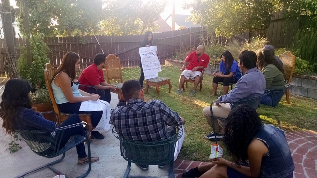 One Step youth leaders setting goals and strategies for their committees. Photo by Lynn Edmonds.
