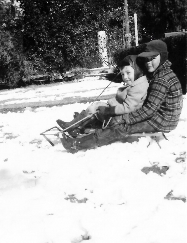 Phil and Fred Young enjoy Fillmore snow in 1949. Photos Courtesy Fillmore Historical Museum.