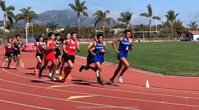 This past weekend Fillmore Flashes traveled to Carpinteria to compete in the CIF Prelims Division 4 Championships. Twelve athletes will return to Carpinteria Saturday, June 12th to compete in the CIF Division 4 Championships Finals. Pictured are Fabian Del Villar and Camilo Torres during their meet this past weekend.