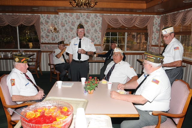 Veterans of Foreign Post 9637 visited The Orange Blossom Villa on Monday, Veterans Day, for an American Flag presentation and short program. Participating vets were Jay C. Wood, Jim Mills, John Pressey, Jim Rogers, Bill Preciado, Tom Ivey, Richard Tansey and Ismael Alonzo.