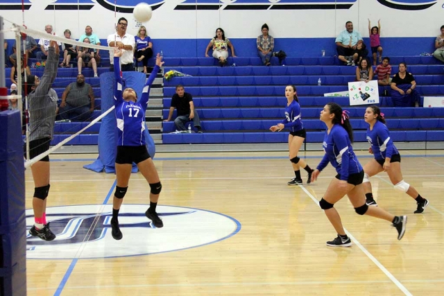 Submitted by Coach Tanya Gonzales. Tuesday, October 17th Fillmore hosted their last home game against Santa Paula. Final Scores: Frosh won 25-21 and 25-13, JV won 25-14 and 25-15, and Varsity won in 5 sets: 21-25, 16-25, 25-10, 25-16, and 15-13. Standout players were Lindsey Brown with 16 digs and 4 serving aces, Tori Villegas had 7 serving aces, 2 digs and 4 kills, then Johana Garcia waled away with 9 serving aces 5 kills and 2 blocks, and our setter Tori Gonzales had 21 assists, 3 kills, and 2 serving aces. On Thursday, October 19th FHS played against Santa Clara. Final Scores; Frosh won 25-15 and 25-22, JV team also won 25-15, 25-18, and Varsity started out strong but didn't bring home the win 25-21, 18-25, 19-25, and 21-25. Standout players for the night were; Kasey Crawford with 20 digs and 5 kills, Lindsey Brown had 23 digs, 4 kills, and 1 serving ace, and tori Gonzales had 20 assists, 9 digs, 2 kills, and 1 serving ace.