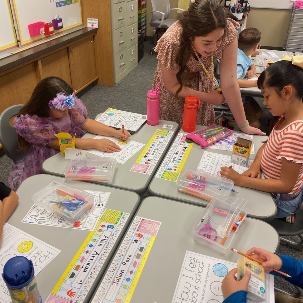 On August 16, 2023, Fillmore students started the 2023 school year. Pictured above are Rio Vista students who had a great first day of school. It was wonderful having the Roadrunners back on campus! Photos courtesy https://www.facebook.com/484802076990777/posts/723360493134933. 
San Cayetano students were welcomed back and were excited to kick-off a new school year, embracing new challenges, meeting new friends, and making amazing memories! Photo courtesy https://www.facebook.com/761635201782178/posts/1053025859309776.