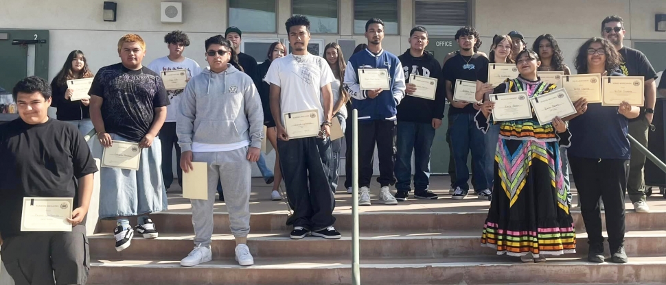 On Friday, October 4th, Sierra High celebrated student achievement with an awards ceremony. Sierra High Principal Blanca Mendieta said, “What an amazing Friday at Sierra High as we celebrated our 1st Quarter Awards Ceremony. Students were recognized for their academic excellence and overall achievement. We also took a special moment to honor Hispanic Heritage Month with a beautiful performance by one of our talented students. Inspired by our Sierra community for their hard work and cultural pride!” Photo credit https://www.facebook.com/50 0310138765886/posts/10495 77973839097. See more photos online at www.FillmoreGazette.com.