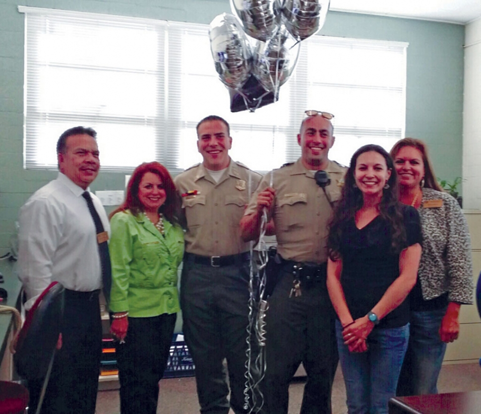 Explorer of the Year Brandon Pina and Officer of the Year Deputy Oren Reyerson.