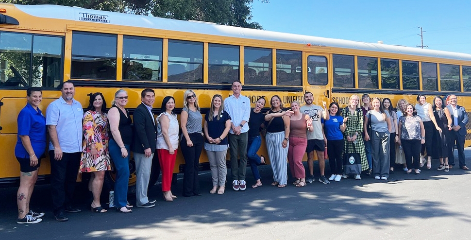New Fillmore Unified School District teachers held their orientation on August 9th, 2024. Part of their day included a school bus tour of the city of Fillmore, including all of the district’s campuses, and the school farm. Welcome to Fillmore! Courtesy https://www.blog.fillmoreusd.org/fillmore-unified-school-district-blog/2024/8/9/new-teachers-tour-fillmore.