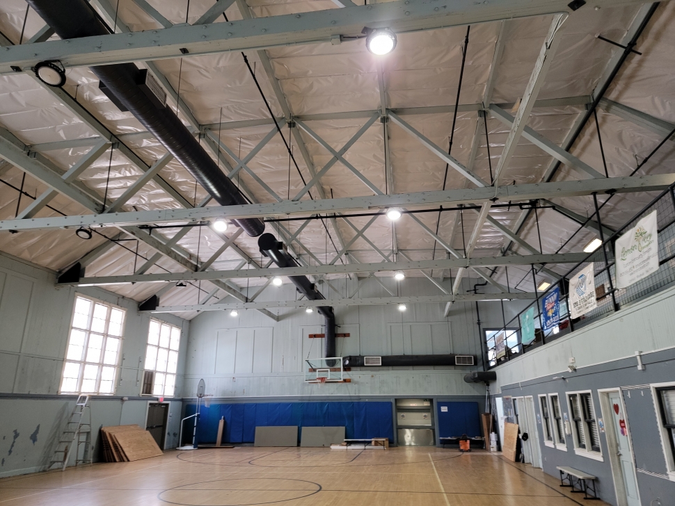 On Tuesday, January 28, the Fillmore City Council approved the Fillmore Boys and Girls Club Building Ceiling Repair Project in the amount of $21,724.08. They have begun construction, and the new ceiling is nearly complete. Above is the new ceiling for the club house.