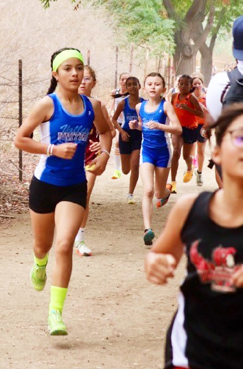 Pictured is Fillmore Condors Brooklyn Limon from the Bantam Girls Division. She ran the 3k course consisting of 147 runners and placed 17th with a time of 12:38.73. Photo credit Fillmore Condors.