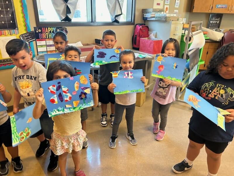 Kindergarten through 6th grade students learn art techniques with Ms. Henrey during Fillmore Unified School District’s Summer Scholars Program. Courtesy https://www.facebook.com/504261341700301/posts/979557450837352.