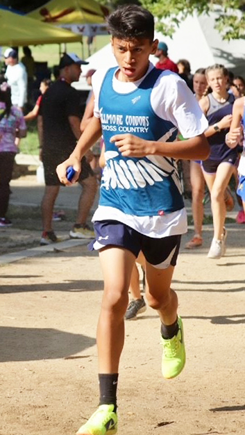Pictured above is the Condors’ top runner for the Boy Youth Division, Damian Santa Rosa, during the meet. Photo credit Fillmore Condors Organization.