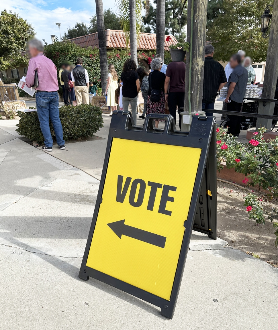 Can you vote early? Yes! California offers early voting. You can choose whether to vote on Election Day or during the early voting period, whichever is easier for you. This can be especially helpful if it would be difficult or not possible for you to vote on Election Day. Early voting locations may be less crowded, as well. St. Francis of Assisi Roman Catholic Church, 1048 Ventura Street, offers the chance to Get the Vote Out! Photo credit Gazette Staff.