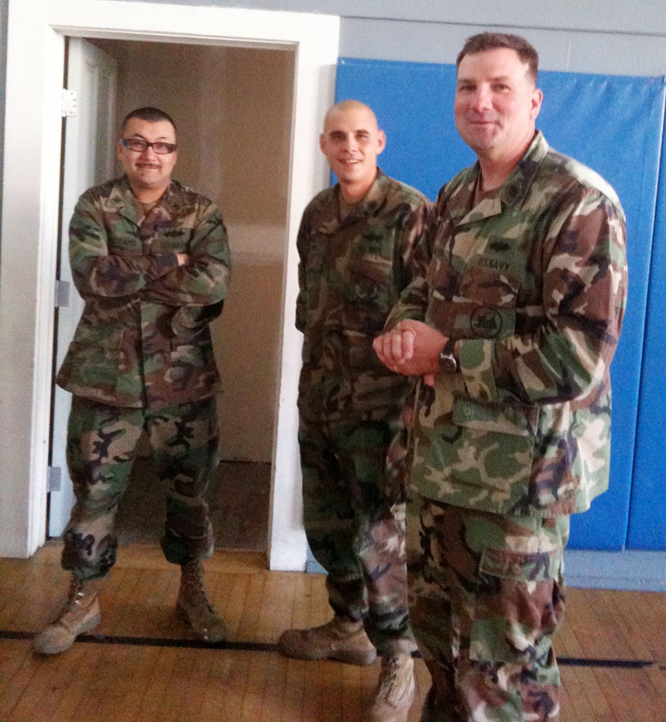 BU1(SCW) Gregorio Hueramo, UT1(SCW)Jose Quiros and EAC(SCW)Michael Palyok