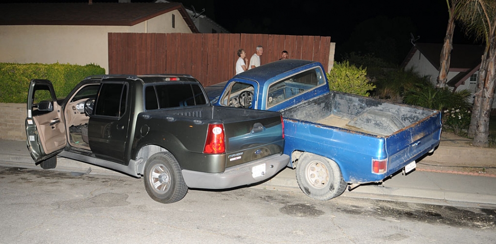 Sunday at approximately 8:30pm, a vehicle accident occurred on Balden Avenue. A late model ford pickup failed to negotiate a ninety degree turn into Balden, struck a parked older pickup, forcing it over the sidewalk and onto a a raided lawn area. Cause of the accident was not reported as of press time.