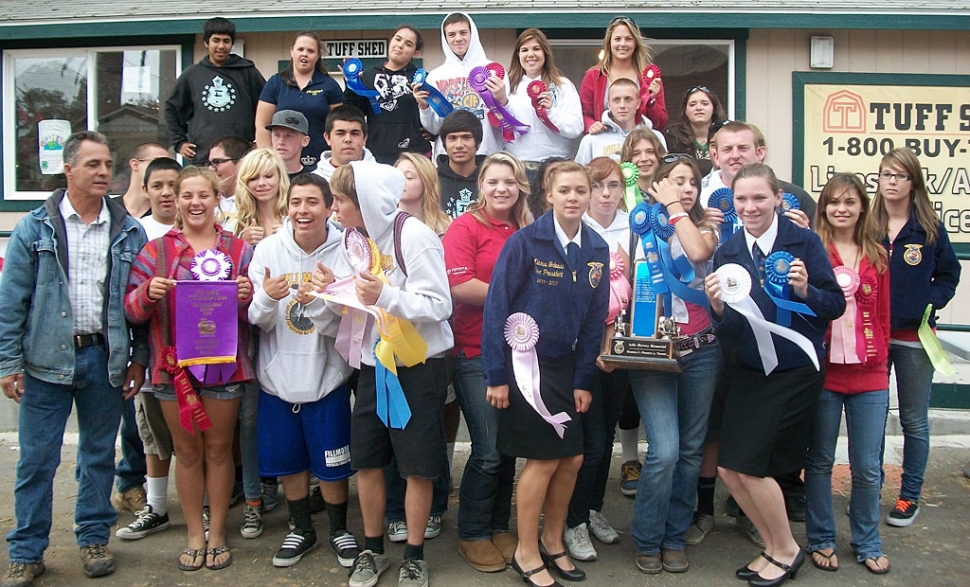 Fillmore FFA members with their many awards at the 2011 Ventura County Fair.