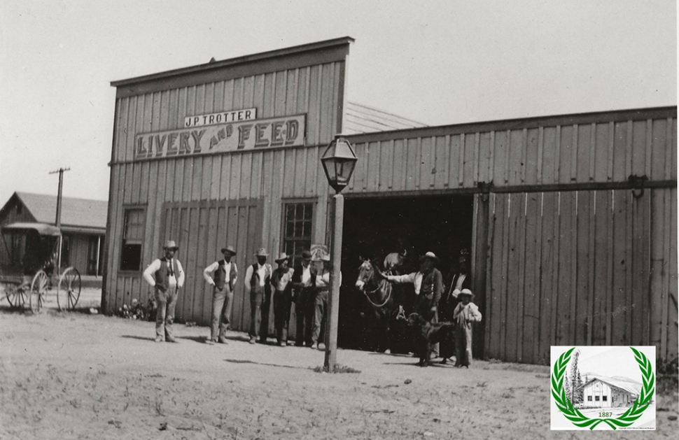 J.P. Trotter's Stable circa. 1900.