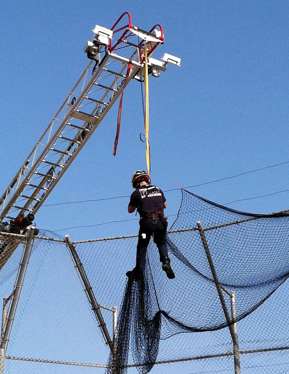 The Fillmore Little League would like to give the Fillmore Fire Department a big thank you for taking time out of their busy schedule to hang the home plate foul net. Thank you so much for all the Fire Department does for the community.