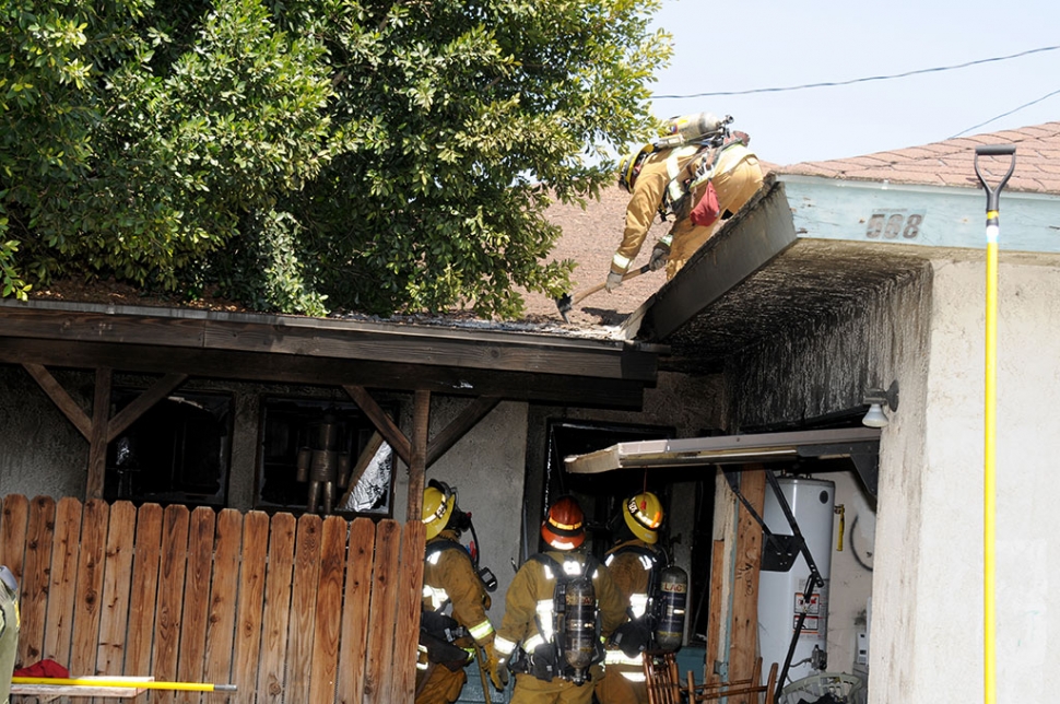 Friday, June 6, at 2:15 a fire swept through a private residence in the 500 block of Via Fustero, Piru. The blaze started in a back bedroom, cause unknown. Five animals are reported to have perished in the fire. Five adults have been displaced from the home. The fire is under investigation.