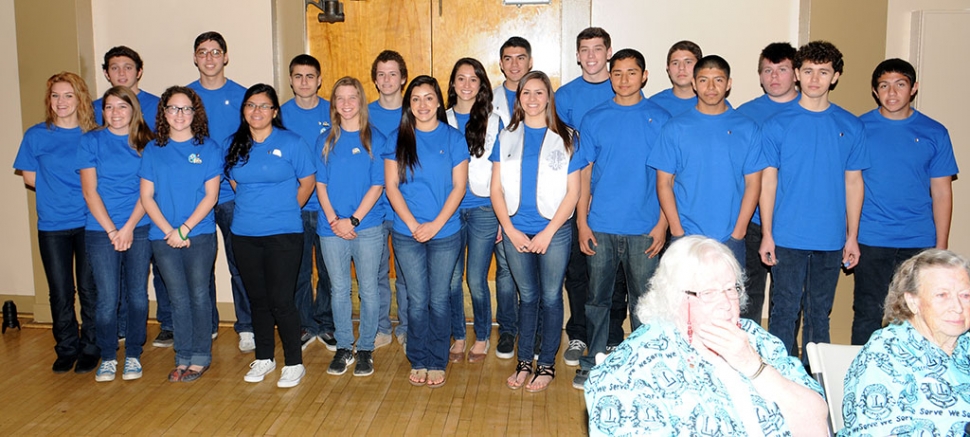 This past Saturday at the Fillmore Memorial Building, the Fillmore High School LEO CLUB founding membership enrolled by District Governor Margaret Dunlevy in the Lions International NGO. The LEOS and their families were acknowledged for their previous and future contributions to community service in Fillmore. Pictured are LEO Officers Raquel Aguilar, Erick Cadena, Jessice Mayhew and Jaime Valdovinos and 20 other Fillmore High School prospective leaders who were inducted.
