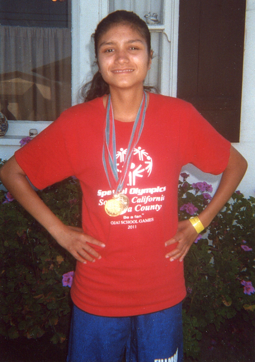 Ana Maldonado, 17 years old of Fillmore, competed in the Summer Special Olympics in Long Beach, June 11 & 12. Maldonado participated in the Running Long Jump, 100 M. Run and 200 M Run. She won three medals, one gold (long jump) and 2 silvers (100 and 200 M Run).