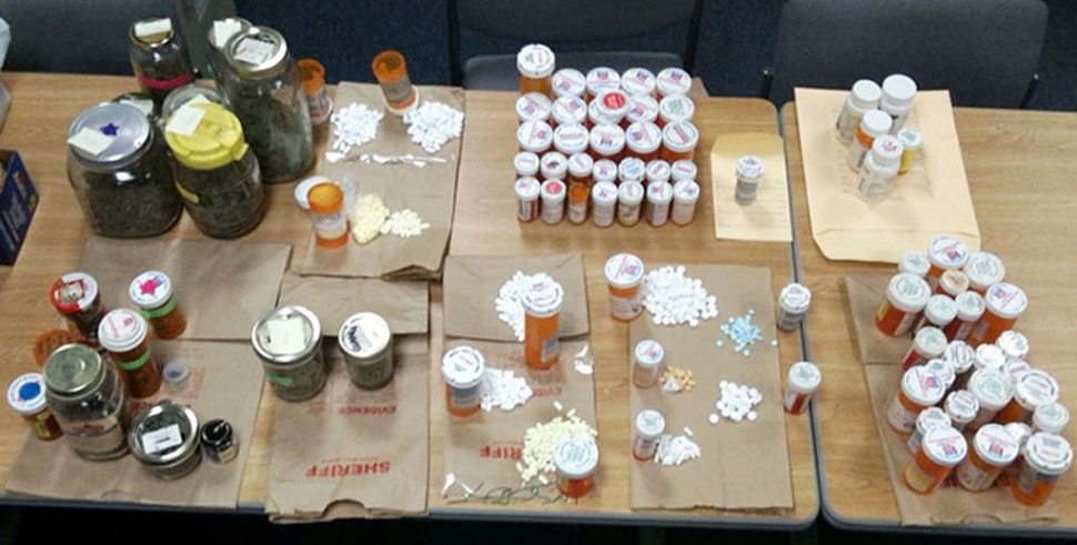 Some of the narcotics confiscated from a raid back in January.