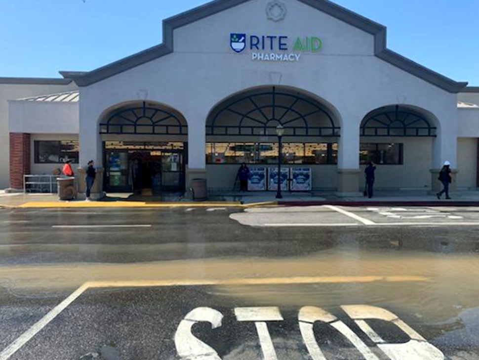 Rite Aid was closed Tuesday morning, before 10am, due to severe flooding. Pressurized water was rising through the floor according to Fillmore Fire Chief Keith Gurrola, possibly compromising the foundation. The rising water was 4 to 5 inches below the electrical outlets, being monitored by Fillmore Fire. Electricity was still on at noon. Preparations were being put in place to preserve the refrigerated medications in the pharmacy in case the electrical was shut off. Hardhats were required for all personnel entering the store.